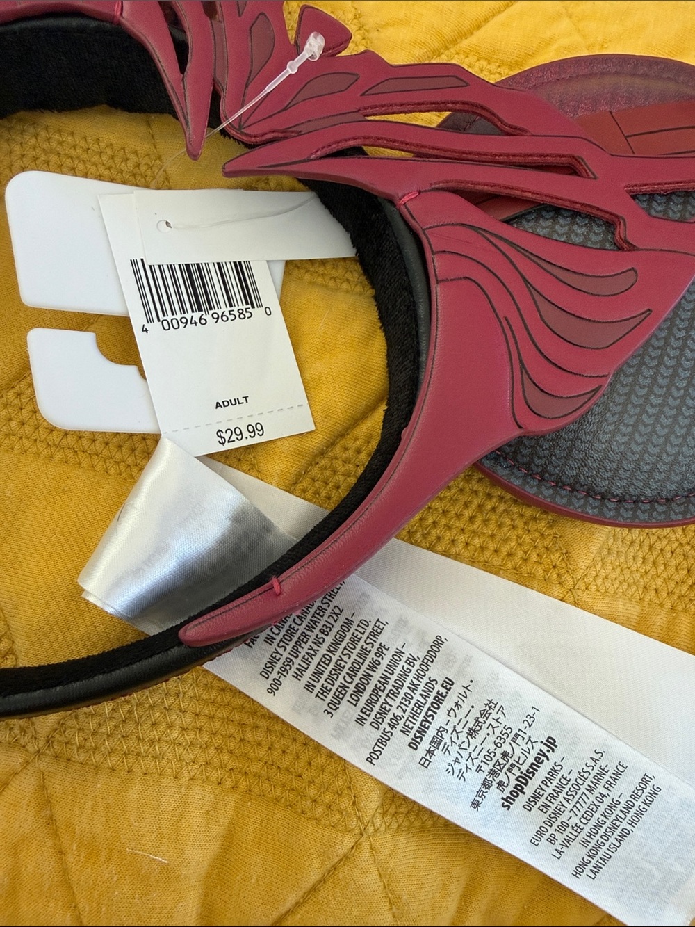 Scarlet witch Marvel Burgundy and Black Mouse Ear Headband - Picture 2 of 8
